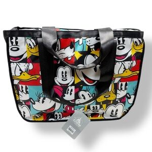 NWT Disney Mickey Mouse And Friends Large Tote Bag Zipper Closure Dual Handles
